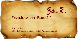Zsatkovics Rudolf névjegykártya