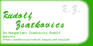 rudolf zsatkovics business card